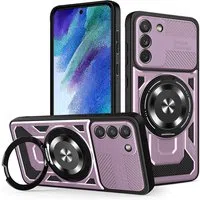 Custodia per Samsung Galaxy S21 FE 5G G990, Techsuit, RuggedCam, Viola — 3