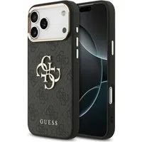 Custodia per Apple iPhone 17 Pro Max, Guess, Big 4G Logo Classic, Nera Dorata — 3