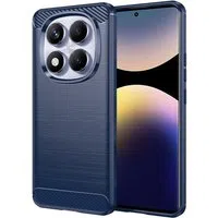 Custodia per Xiaomi Redmi Note 14 Pro 4G, Techsuit, Carbonio, Blu — 3
