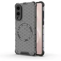Custodia MagSafe per Samsung Galaxy S25 Edge S937, Techsuit, HoneyComb Shield, Nera — 3