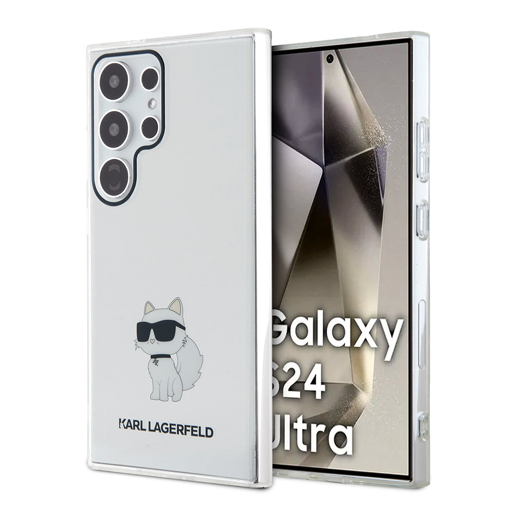 Karl Lagerfeld Custodia per Samsung Galaxy S24 Ultra S928, Karl Lagerfeld, IML Luxury Choupette, Trasparente
