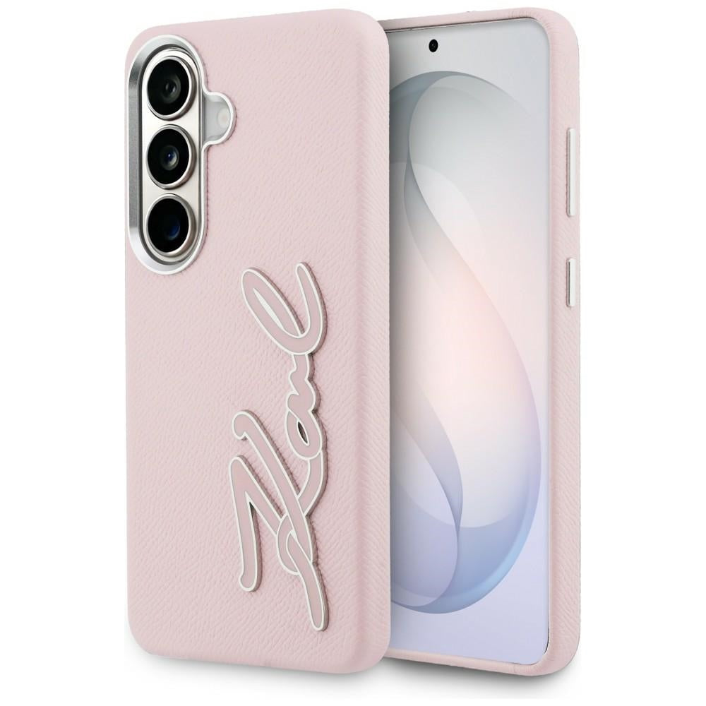 Karl Lagerfeld Custodia per Samsung Galaxy S26 S942, Karl Lagerfeld, Signature Resin Logo, Rosa