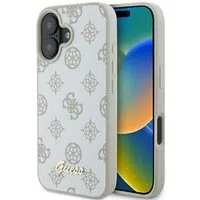 Custodia MagSafe per Apple iPhone 16, Guess, Peony Script, Bianca — 3