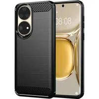 Custodia per Huawei P50 Pro, Techsuit, Carbonio, Nera — 3