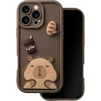 Custodia per Apple iPhone 16 Pro Max, OEM, Ultra Trendy 3D Capybara, Marrone — 3