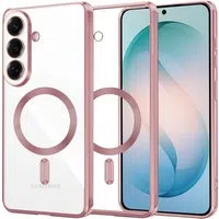 Custodia MagSafe per Samsung Galaxy S26 Plus S947, Techsuit, Luxury Crystal, Rosa — 3