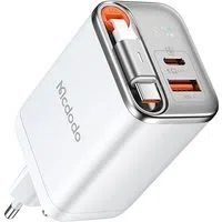 Caricabatterie Rete Con Cavo USB-C McDodo CH-4103 FreeGo Display, 67W, 3.35A, 1 x USB-A - 1 x USB-C, Bianco — 3