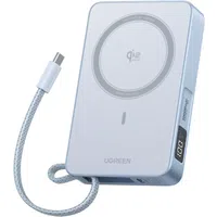 Batteria Esterna Wireless UGREEN MagFlow PB773 (65958), 10000mAh, 25W, PD + FQI, 1 x QI - 2 x USB-C, Blu — 3