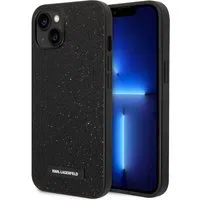 Custodia per Apple iPhone 14 Plus, Karl Lagerfeld, Glitter Plaque Logo, Nera — 3