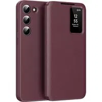 Custodia per Samsung Galaxy S23 S911, Techsuit, SmartView, Rossa — 3