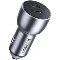 Caricabatterie da auto UGREEN CD213, 36W, 3A, 2 x USB-C, Grigio — 3