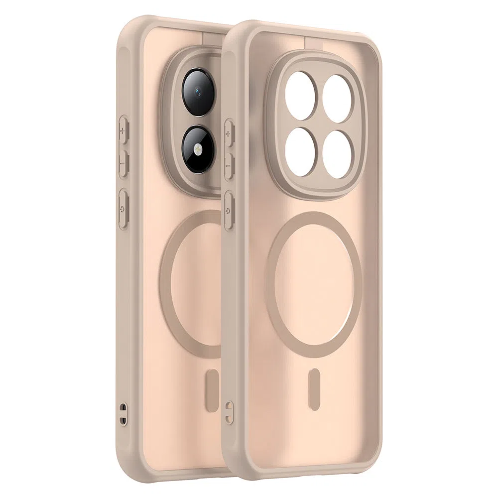 Custodia MagSafe per Xiaomi Redmi Note 15 Pro 5G, Techsuit, HaloFrost II, Dorata — 2