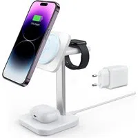 Caricabatterie Wireless Retea ESR HaloLock 3in1, 15W, 1.67A, Bianco — 3