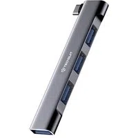 Hub USB-C Techsuit H13 ZenithDock, 4in1, Grigio — 3