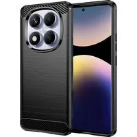 Custodia per Xiaomi Redmi Note 14 Pro 4G, Techsuit, Carbonio, Nera — 3
