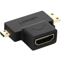 Adattatore Video UGREEN HD129, miniHDMI / microHDMI - HDMI, 1080P, Nero — 3