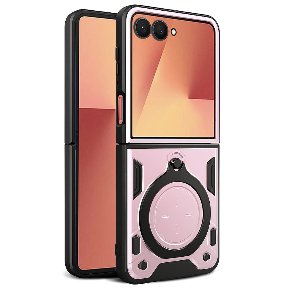 Techsuit Custodia per Samsung Galaxy Z Flip7 F766, Techsuit, CamGuard Pro, Rosa Oro