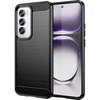 Custodia per Oppo Reno12, Techsuit, Carbonio, Nera — 3