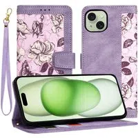 Custodia per Apple iPhone 15 Plus, Techsuit, FlipCraft, Viola — 3