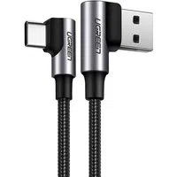 Cavo dati e ricarica da USB-A a USB-C UGREEN US255 angolato, 60W, 1m, grigio — 3