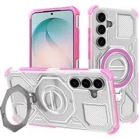 Custodia per Samsung Galaxy S26 Plus S947, Techsuit, Carbon Shield Pro, Rosa — 3