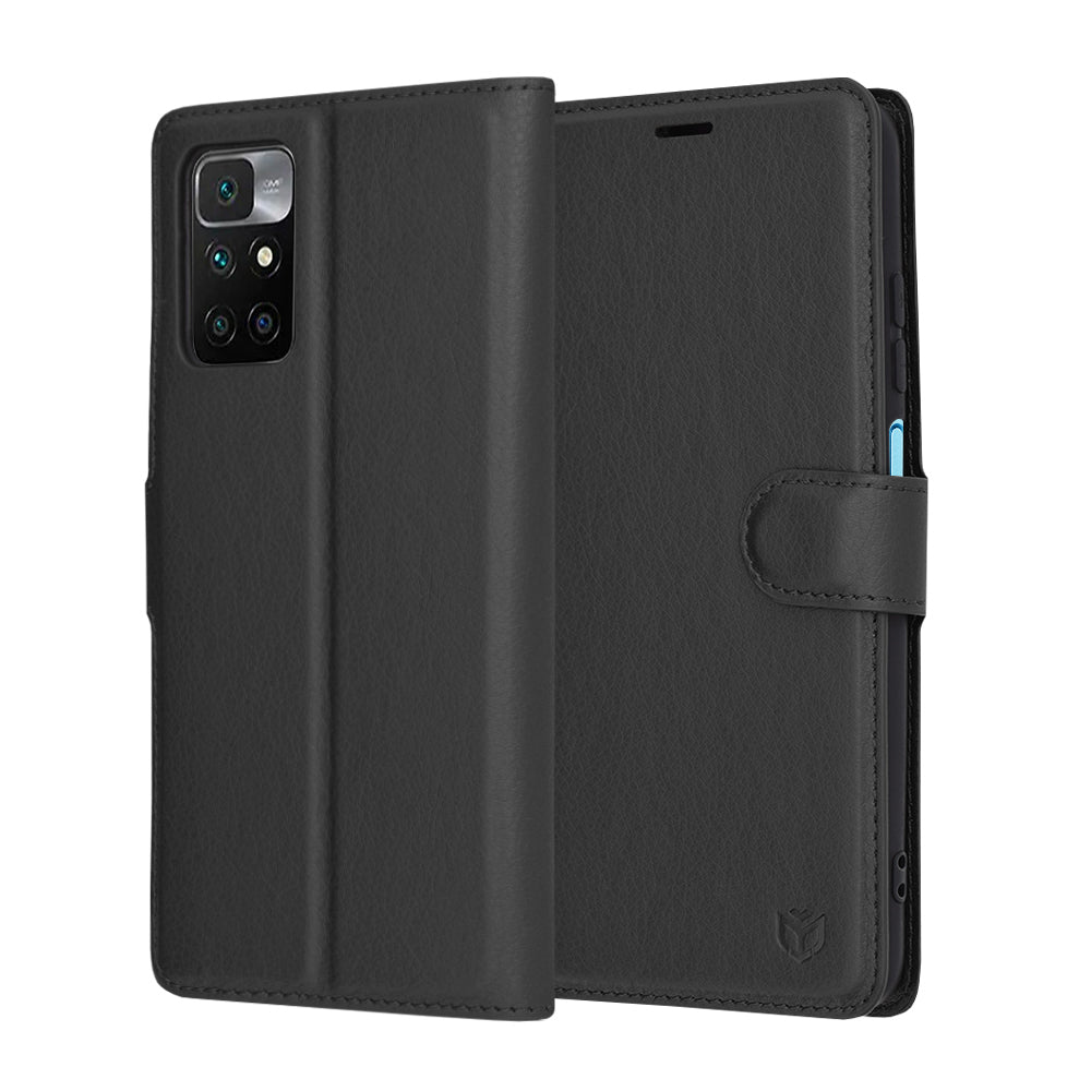 Custodia per Xiaomi Redmi 10 2022 / 10 (2021), Techsuit, Leather Folio, Nera