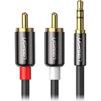 Cavo Audio 3.5mm - 2 x RCA UGREEN AV116, 3m, Nero — 3
