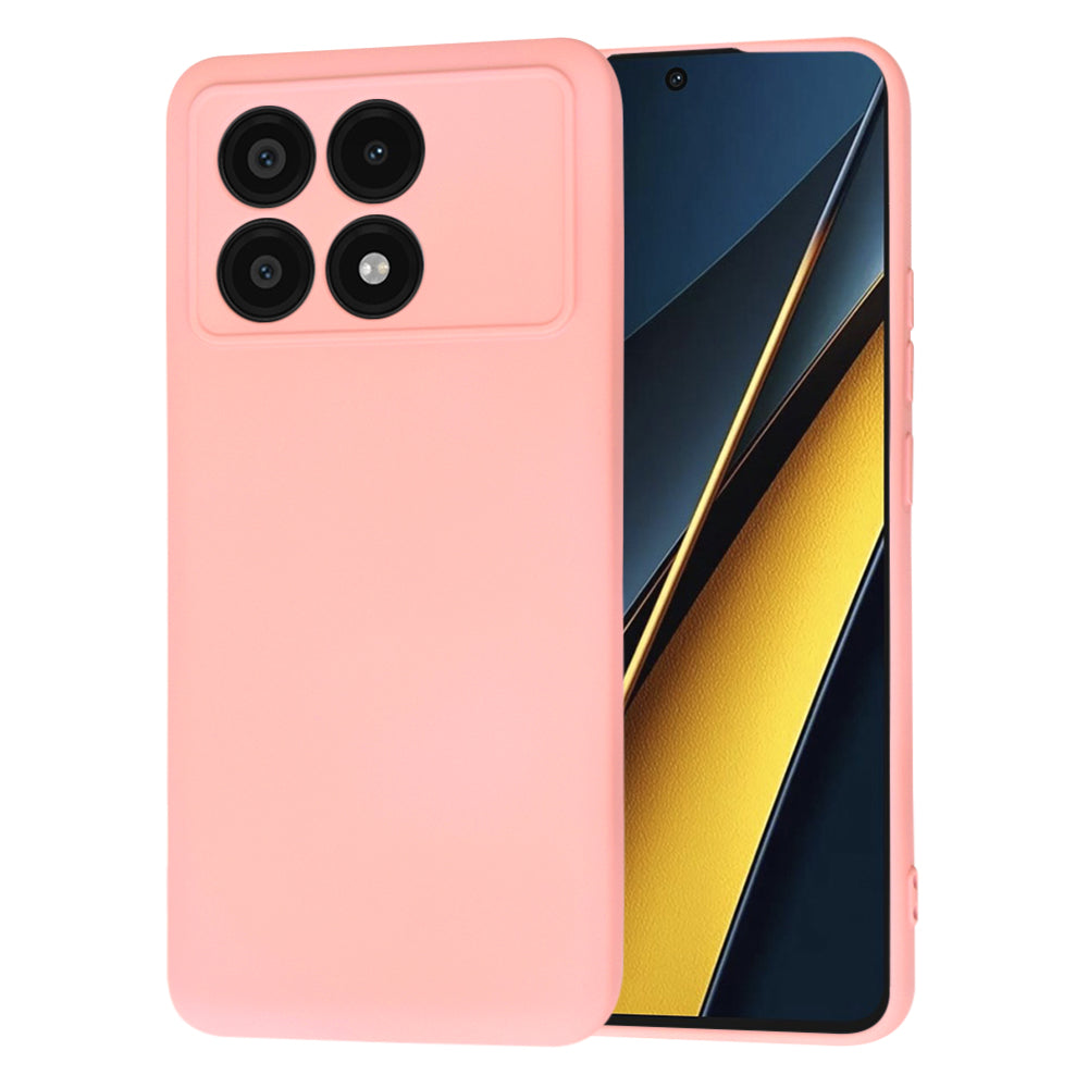 Custodia per Xiaomi Poco X6 Pro, Techsuit, SoftFlex, Rosa Chiaro