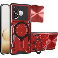 Custodia per Honor 600 Lite, Techsuit, CamGuard Pro, Rossa — 3