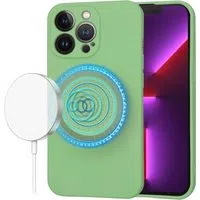 Custodia MagSafe per Apple iPhone 13 Pro, Techsuit, SoftFlex, Verde Chiaro — 3