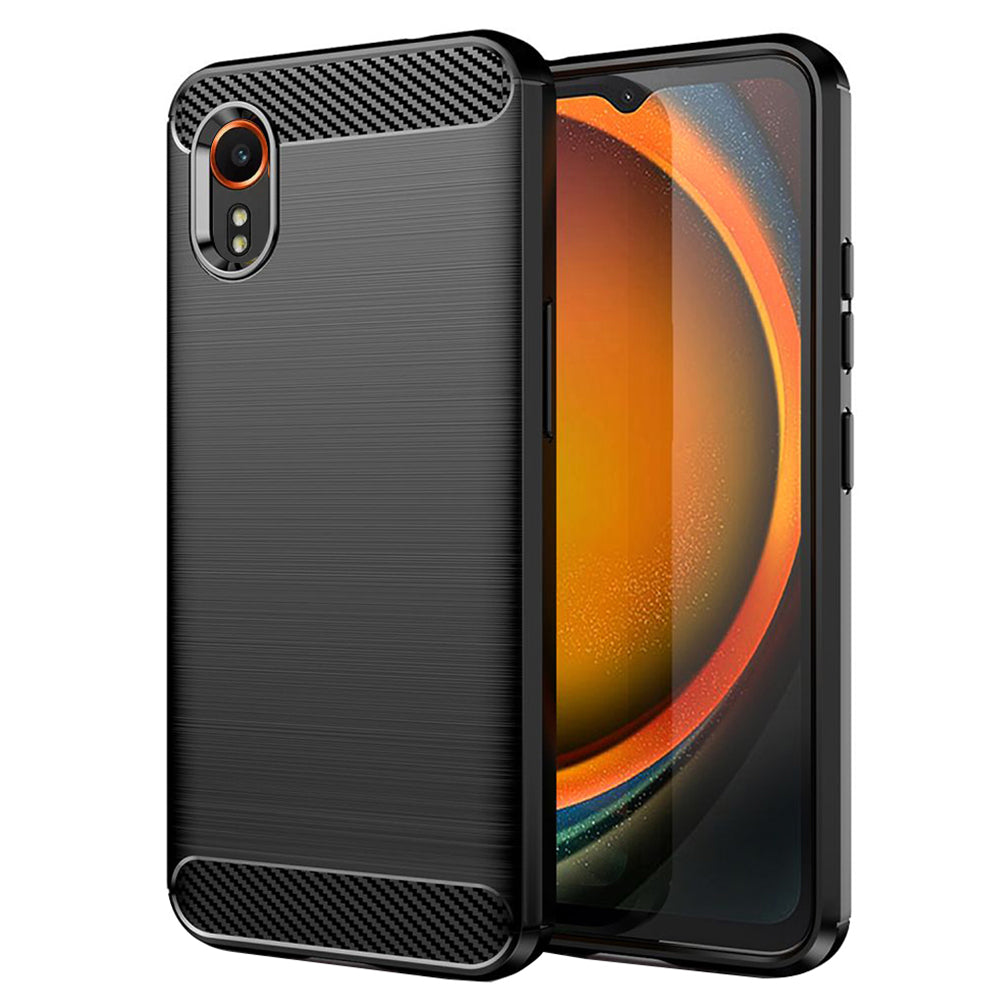 Techsuit Custodia per Samsung Galaxy Xcover7 G556, Techsuit, Carbonio, Nera