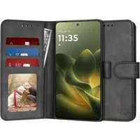 Custodia per Motorola Edge 70, Techsuit, Diary Book, Nera — 3