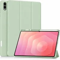 Custodia per Samsung Galaxy Tab S12 Ultra / Tab S11 Ultra, Techsuit, Flex Trifold, Verde Matcha — 3