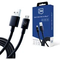 Cavo Dati e Ricarica USB-A - microUSB 3MK Hyper, 18W, 1.2m, Nero — 3