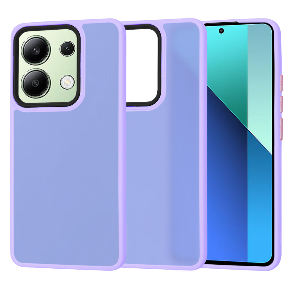 Custodia per Xiaomi Redmi Note 13 4G, Techsuit, HaloFrost, Viola Chiaro