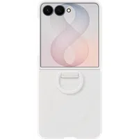 Custodia per Samsung Galaxy Z Flip8 F776, Silicone Ring Magnet, Bianca EF-EF776CWEGWW — 3