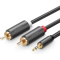 Cavo Audio 3.5mm - 2 x RCA UGREEN AV102, 3m, Nero — 3