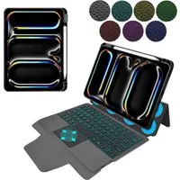 Custodia con Tastiera per Apple iPad Pro 11 (2024), Techsuit, KeyTab Pro, Nera — 3