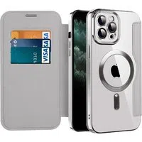 Custodia MagSafe per Apple iPhone 11 Pro Max, Techsuit, SmartMag Book, Grigio — 3