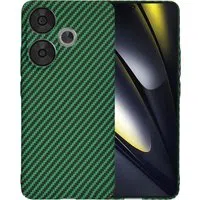 Custodia per Xiaomi Poco F6, Techsuit, Carbonite FiberShell, Verde — 3