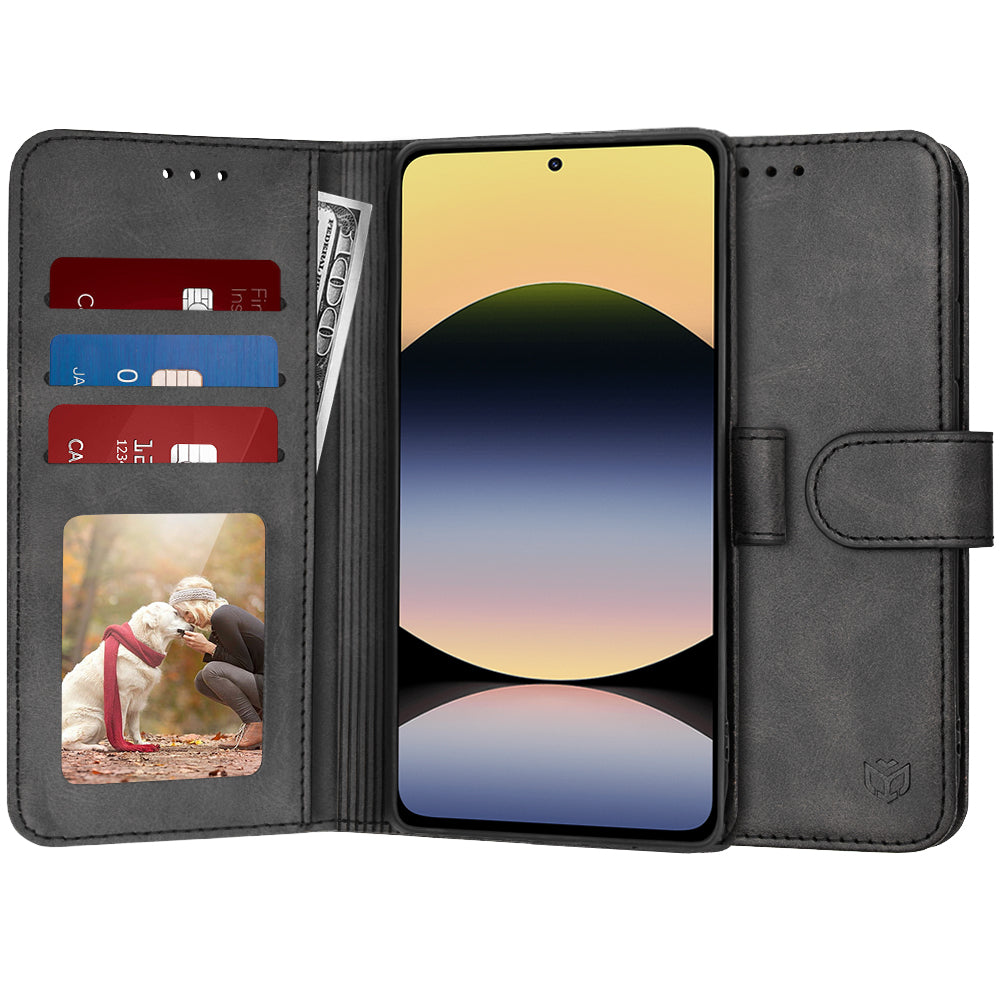 Custodia per Xiaomi Redmi Note 14 4G (Regionale), Techsuit, Diary Book, Nera