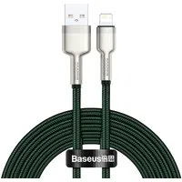 Cavo Dati e Ricarica USB-A - Lightning Baseus Cafule Metal Series, 18W, 2m, Verde CALJK-B06 — 3