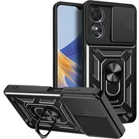 Custodia per Oppo A17, Techsuit, CamShield, Nera — 3