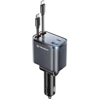 Caricabatterie Auto Con Cavo USB-C / Lightning Techsuit C1 NanoVoltX, 69W, 3A, 1 x USB-A - 1 x USB-C, Grigio — 3