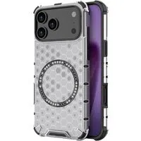 Custodia MagSafe per Apple iPhone 17 Pro, Techsuit, HoneyComb Shield, Bianca — 3