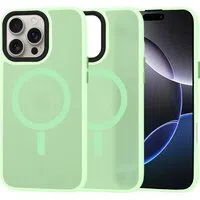 Custodia MagSafe per Apple iPhone 16 Pro Max, Techsuit, HaloFrost, Verde Chiaro — 3