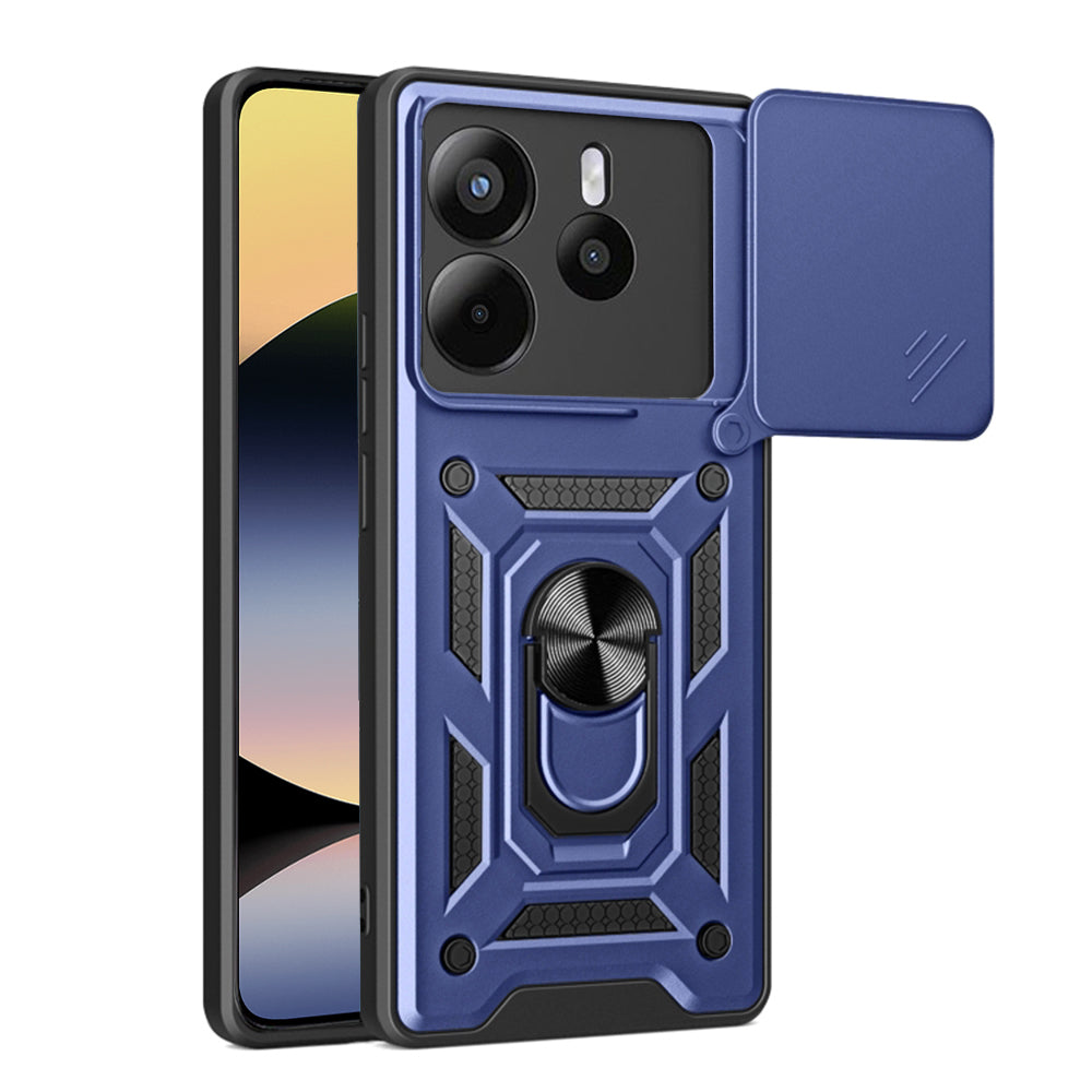 Custodia per Xiaomi Redmi Note 14 4G (Standard), Techsuit, CamShield, Blu