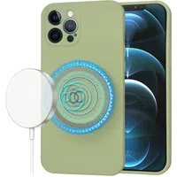 Custodia MagSafe per Apple iPhone 12 Pro Max, Techsuit, SoftFlex, Matcha — 3