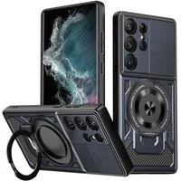 Custodia per Samsung Galaxy S22 Ultra 5G S908, Techsuit, RuggedCam, Blu — 3