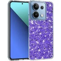 Custodia per Xiaomi Redmi Note 13 4G, Techsuit, Sparkly Glitter, Viola — 3